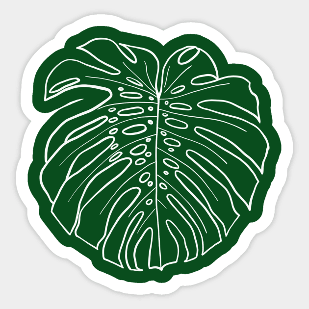 Monstera deliciosa Sticker by thenordicjungle